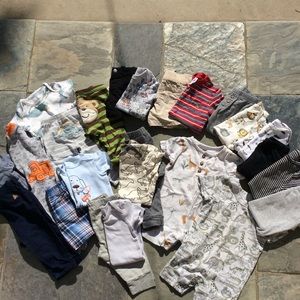 26 pieces/ 6-12M summer boy bundle / shorts, tops, pjs